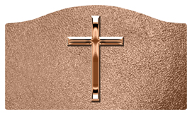 DASHELL-510-BZ-SH-BZ Bronze Single Cross Shimmer Bronze Background